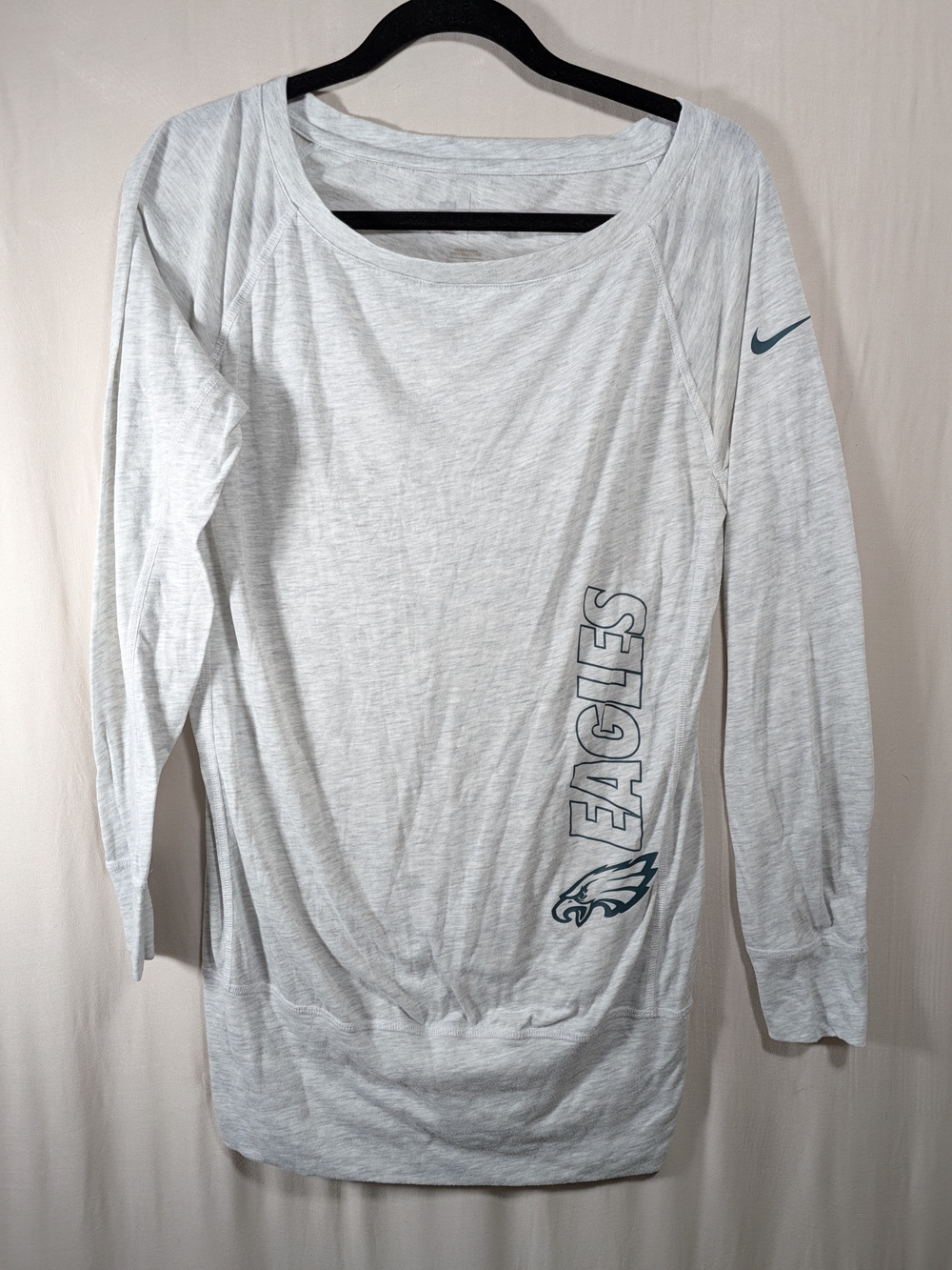 Nike Philadelphia Eagles Light Gray Long Sleeve Women's Top